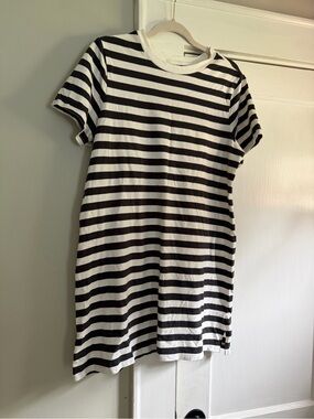 Old Navy Black & White Striped Mini Dress